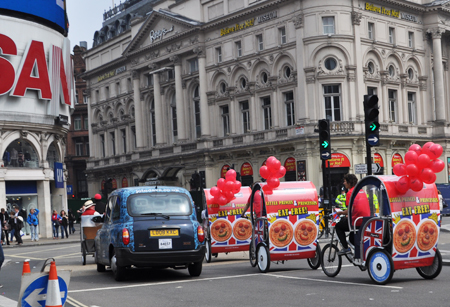 Pizza Hut Royal Wedding rickshaws!